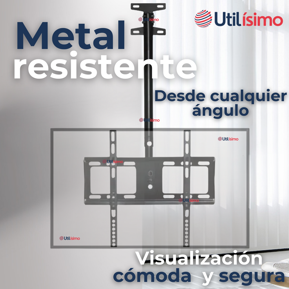 Soporte TV Pared Techo Ajustable 68Kg 32 a 85 Pulgadas 32 40 43 50 55 60 65 70 75 77 80 82 85