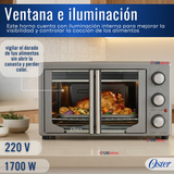 Horno con freidora de aire Oster® de 42 litros, puertas francesas, TSSTTV42FDMAFNS 1700W