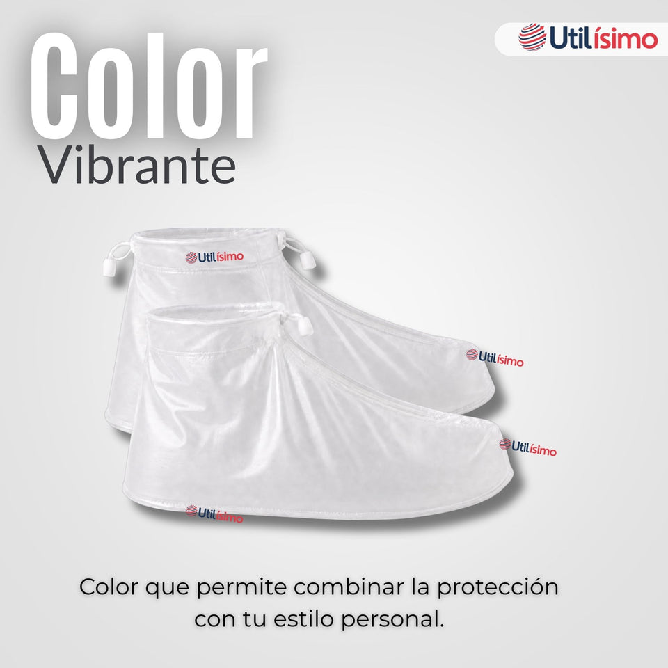 Fundas Cubre Calzado Impermeables Aislante Lluvia Blanco Hombre 1 Par