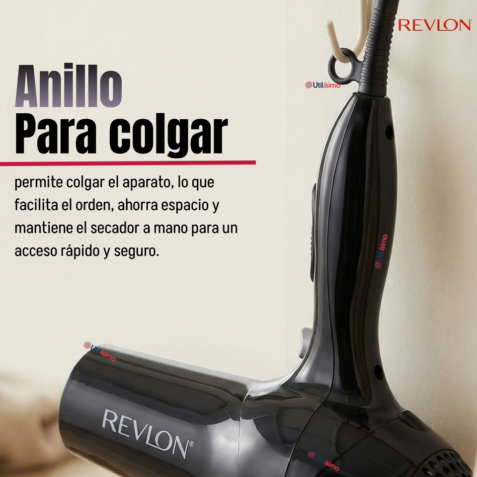 Secador De Cabello Control Frizz Revlon 2000W Negro