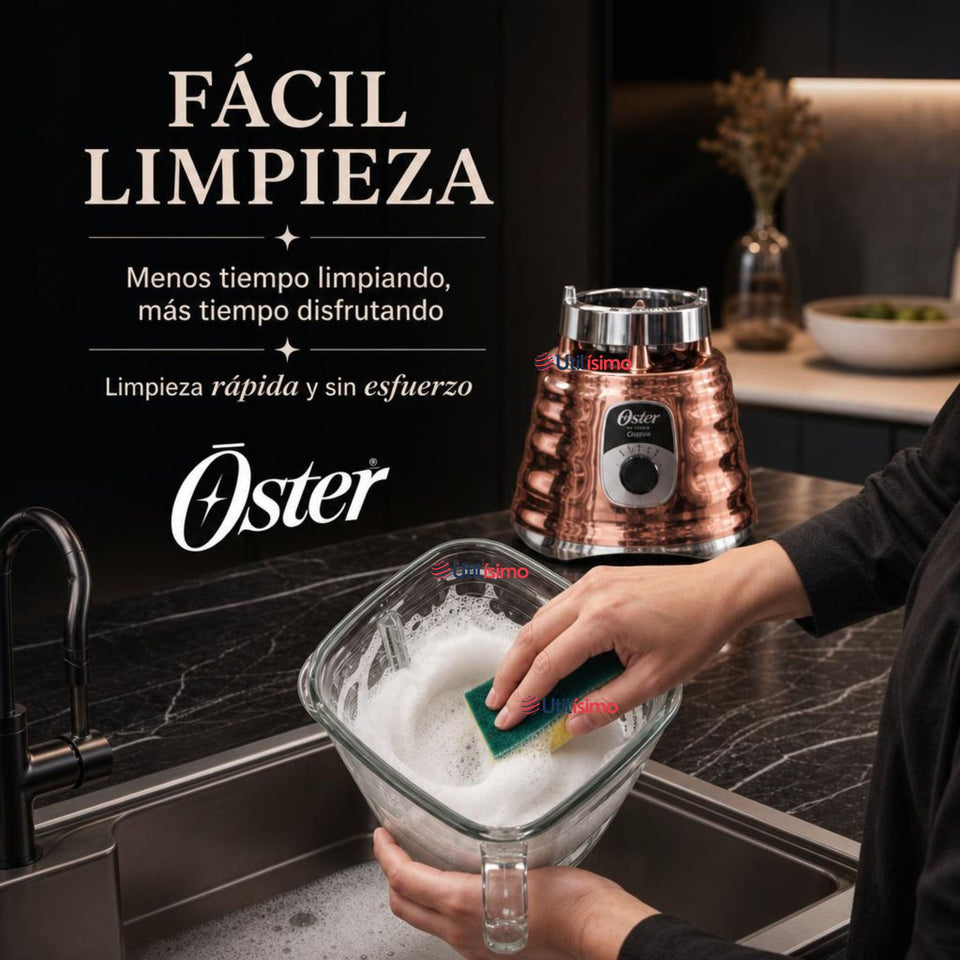 Licuadora clásica Oster® cobre con perilla ergonómica de 3 velocidades BLST4128
