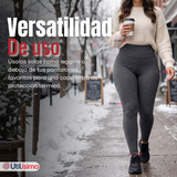 Calza Polar Con Chiporro Térmica Mujer Elasticada Gris Marengo