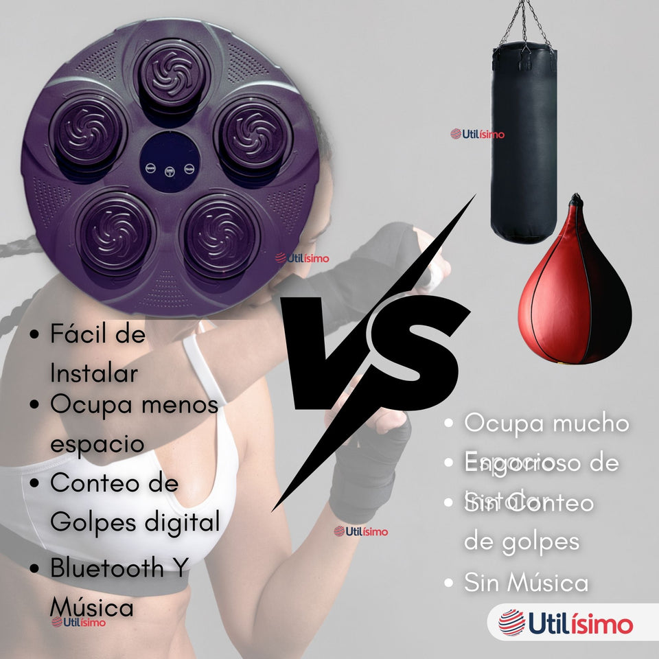Máquina de Boxeo Musical Bluetooth con Guantes para Adulto y Niño