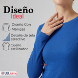 Pack 3 Camisetas Polar Polera Cuello Redondo Mujer Manga Larga Tela Acanalada Colores Surtidos