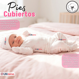 Conjunto Set 5 Piezas Body Camiseta Panty Gorro Manoplas Algodón Bebé Niña