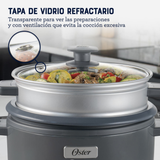 Oster Arrocera 3 en 1, 10 Tazas de Capacidad Función de Sofrito, Vaporera, Recubrimiento Antiadherente Oster DiamondForce, CKSTRC10DFSKE