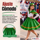 Traje Nortino Niña 3 Piezas Verde Baile Típico Fiestas Patrias
