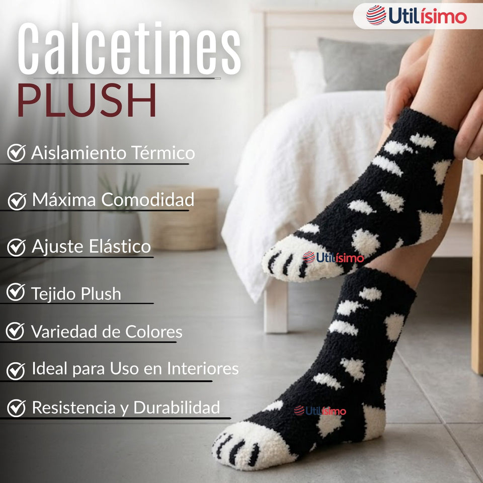 Calcetines PLUSH Gatito Surtido Mujer Invierno Térmico 1 Par