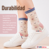 Calcetines De Lana Confort Térmico Mujer Diseños Juveniles 1 Par