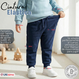 Conjunto 2 Piezas Buzo Pantalón Y Polerón Con Capucha Azul Dinosaurio Niño