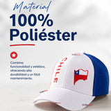 Jockey Gorro Mujer Bandera De Chile Bordado Tricolor