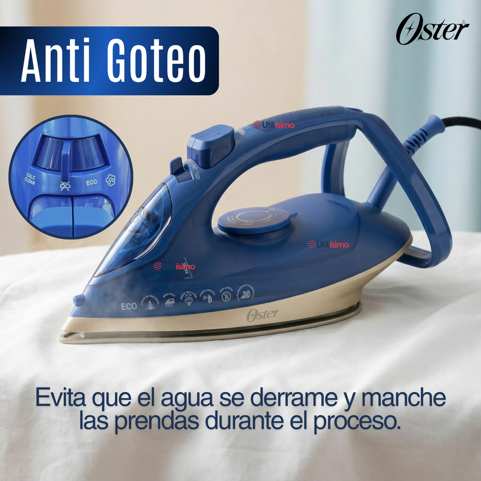Plancha de vapor Oster®, AeroGlide Max S7800, azul claro, GCSTAC7801-052  Apagado Automático