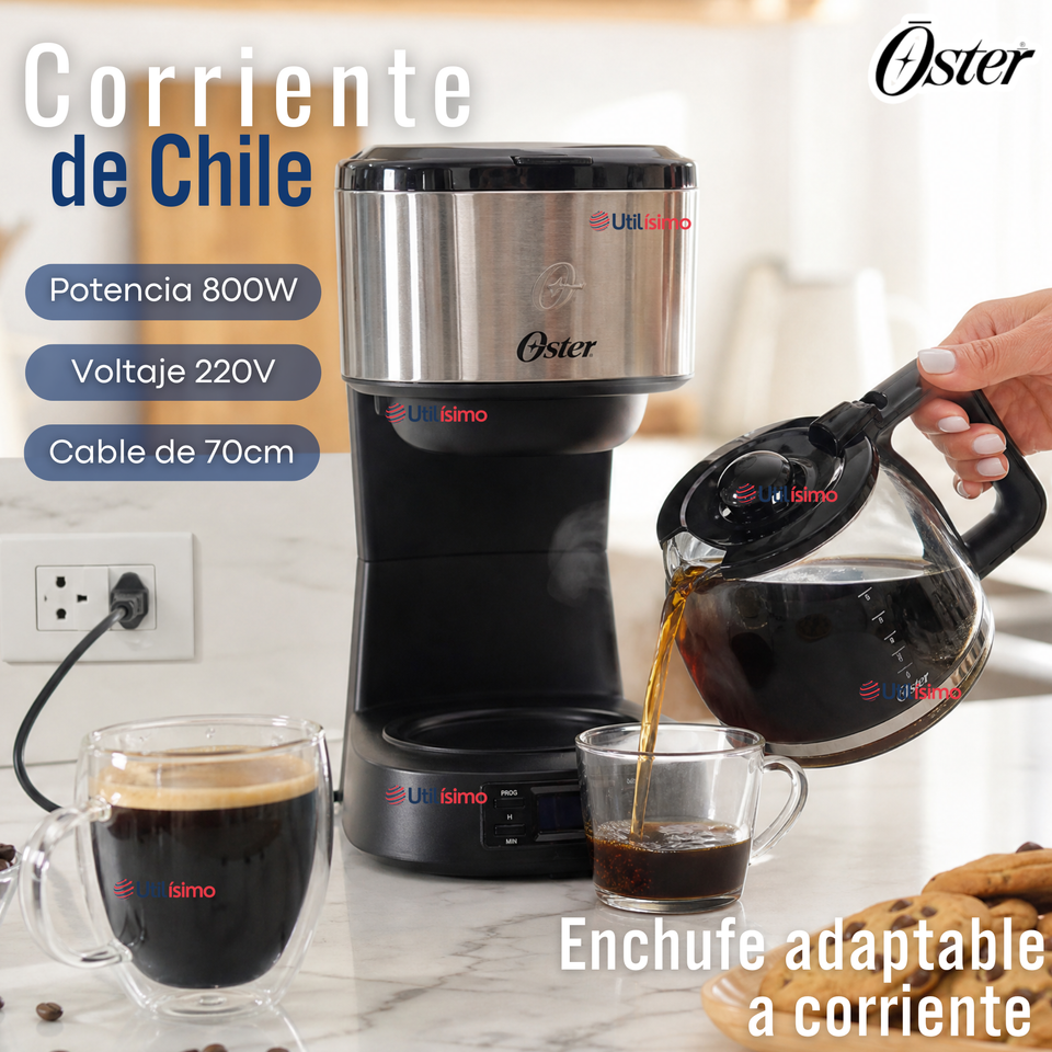 Cafetera programable Oster® 8 tazas en acero inoxidable BVSTDC10SS