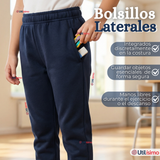 Pack 3 Buzos Pantalones Escolares Niños Unisex 100% Algodón Azul Bota Acanalada 3 a 16 años