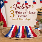 Pack 3 Fajas Huaso Bandera Chile Juvenil Fiestas Patrias Bailes Típico