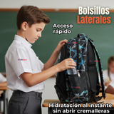 Mochila Escolar Kit Con Estuche y Lonchera 43cm Tela Oxford Baby Shark Niño
