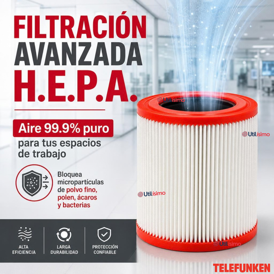 Aspiradora De Tambor Telefunken Turbo Expert 1800W 53L