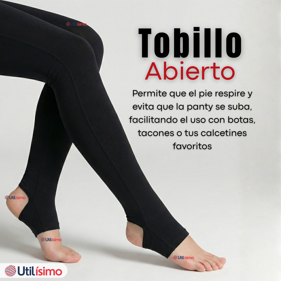 Pack 3 Calzas Mujer Panty Con Polar Térmica Negra Chiporro