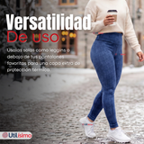 Calza Polar Con Chiporro Térmica Mujer Elásticada Azul Jeans