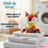 Juguete Peluche Animales Sensorial Con Mordedor Y Sonajero Diseño Zorrito Niña y Niño