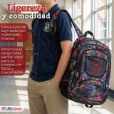 Mochila Escolar Con Estuche 43cm Tela Oxford Impermeable Niño