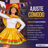 Pack 3 Trajes Nortinos Juvenil Con Poleras 4 Piezas Amarillo Baile Típico Fiestas Patrias
