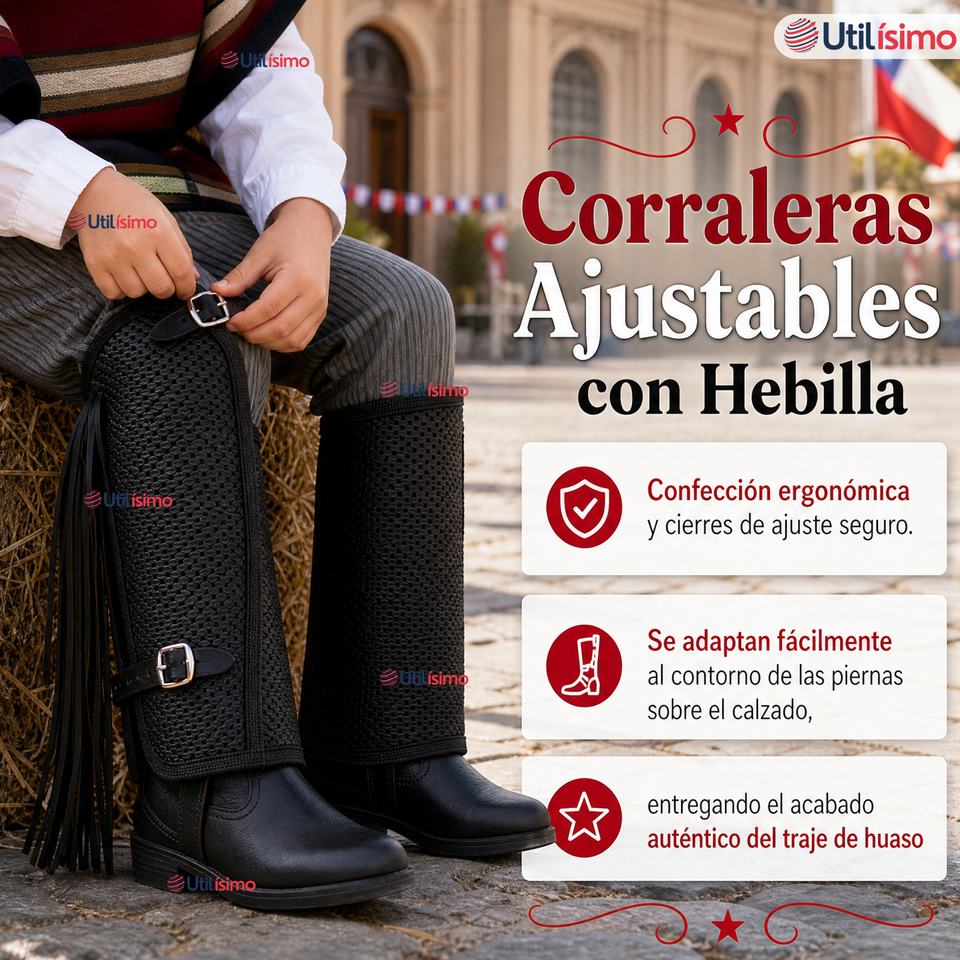 Traje Huaso Típico Completo 5 Piezas Niño Fiestas Patrias