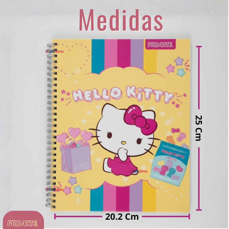 Pack 10 Cuadernos Universitarios Hello kitty 100 Hojas Proarte Diseño Surtido