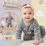 Conjunto Buzo Polerón Frizado Niños Bebes Corderito Liso 2 Piezas