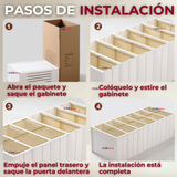 Zapatera Plegable Organizador Apilable 6 Cajones Blanco