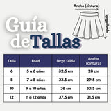 Falda Escolar Color Azul Uniforme Para Niñas