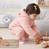 Buzo Polerón Conjunto Polar Niña Con Capucha Unicolor Rosado
