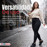 Calza Polar Con Chiporro Térmica Mujer Elasticada Negra