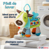Juguete Peluche Animales Sensorial Con Mordedor Y Sonajero Diseño Perrito Niña y Niño