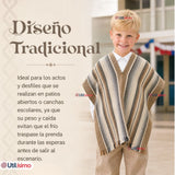 Poncho Manta Mapuche Niño Fiestas Patrias