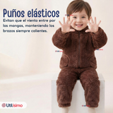 Conjunto 2 Piezas Buzo Polerón Pantalón Bebe Niño Poliéster Brown