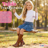 Pack 3 Poleras Camisetas Bambú Cuello Beatle Primera Capa Manga Larga Colores Surtido Niña