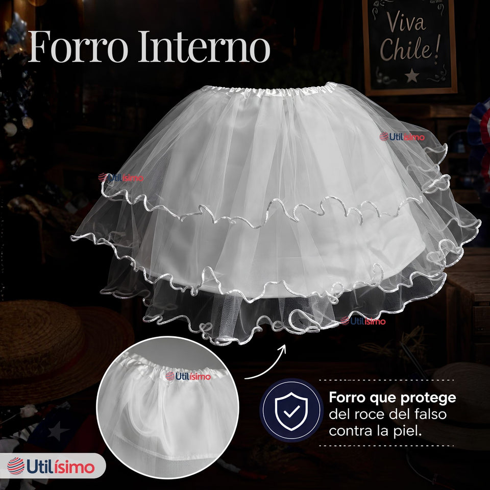 Falso Para Faldas Niña Traje Típico Fiestas Patrias