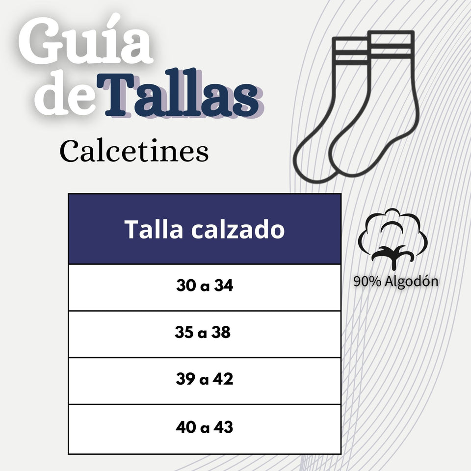 Calcetín Escolar Corto Algodón Azul Niño Juvenil