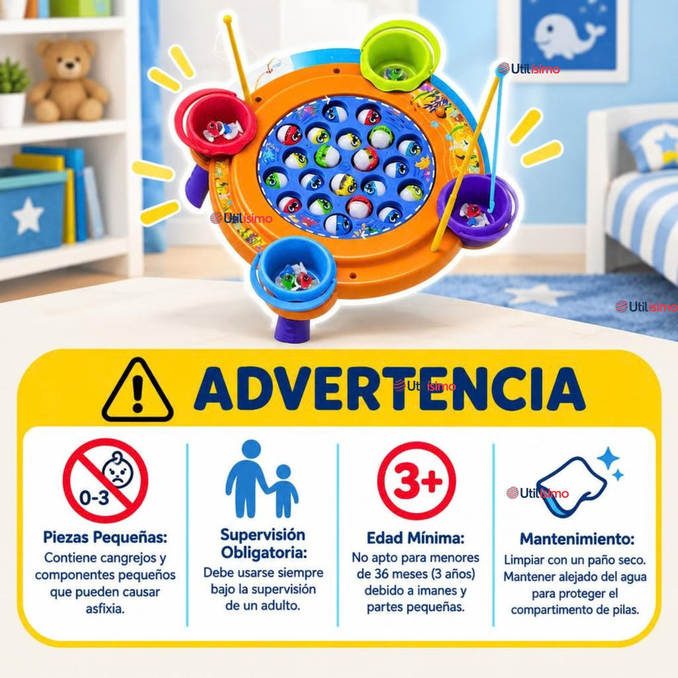 Juguete Pesca Magnético Interactivo Musical Infantil