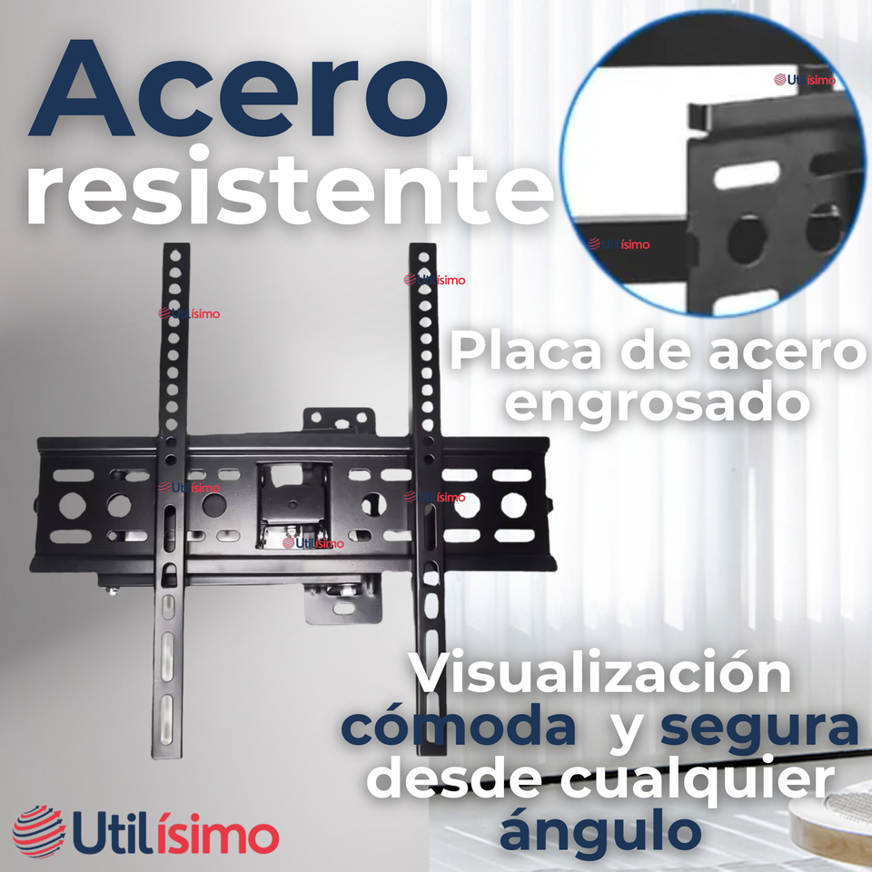 Soporte TV Pared Ajustable 35Kg 26 a 55 Pulgadas 26 27 28 29 30 32 37 39 40 42 43 46 47 48 49 50 55