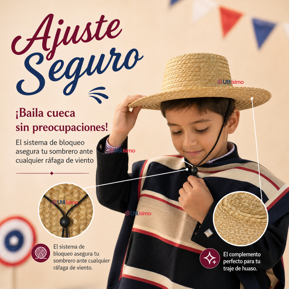 Sombrero Chupalla Huaso Niño Fiestas Patrias