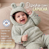 Buzo Polerón Conjunto Polar Niño Con Capucha Unicolor Verde Claro
