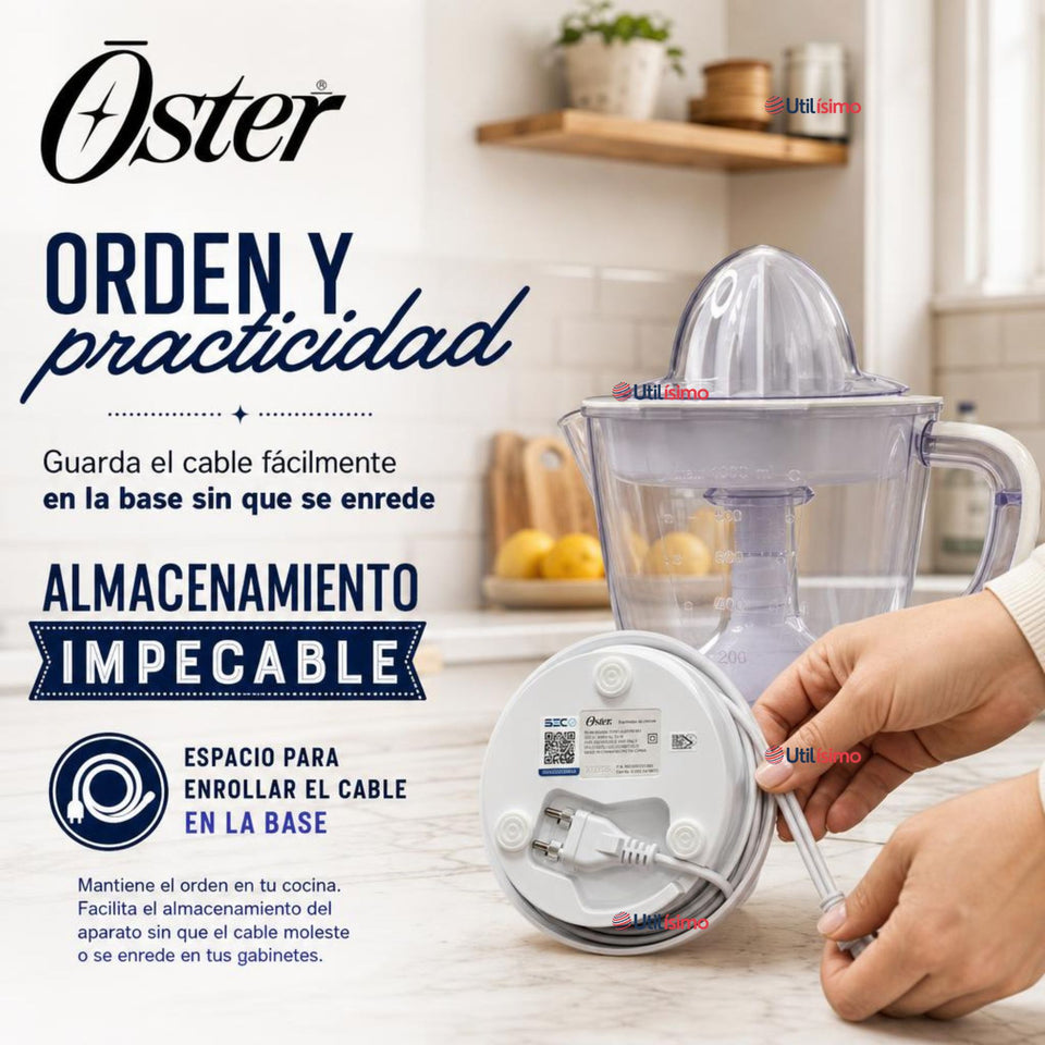 Exprimidor De Cítricos Oster® Blanco Rotación Bidireccional FPSTJU407W