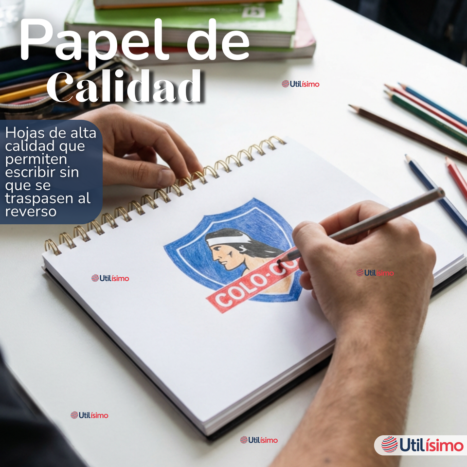 Pack 10 Unidades Cuadernos Colo Colo Centenario 100 Hojas
