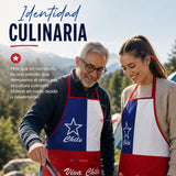 Pack 3 Delantales Pechera Viva Chile Bandera Chile Fiestas Patrias (Copia)