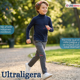 Pack 3 Poleras Camisetas Polar Azul Oscuro Primera Capa Beatle Manga Larga Niño