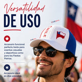 Pack 3 Jockey Gorro Hombre Bandera De Chile Bordado Tricolor