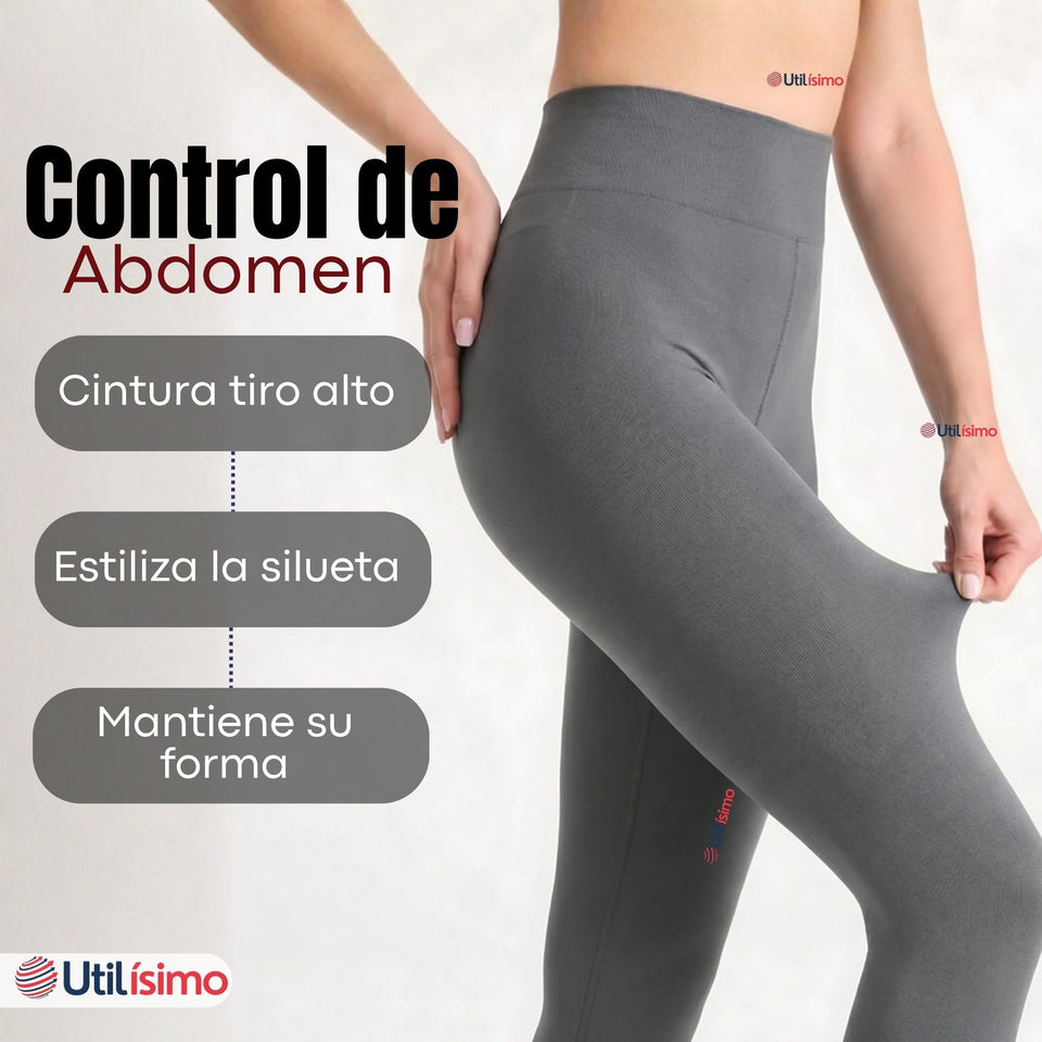 Pack 3 Calzas Pantys Con Chiporro Térmica Mujer Elasticada Gris