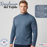 Pack 3 Camisetas Poleras Polar Primera Capa Cuello Beatle Manga Larga Colores Surtidos Hombre